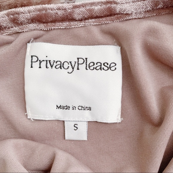 NWT Privacy Please • Raymore Crushed Velvet‎ Open Back Mini Dress, Dusty Rose, S - Picture 4 of 12